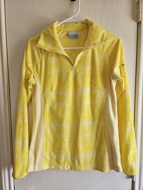Columbia Yellow Half-Zip Fleece Pullover